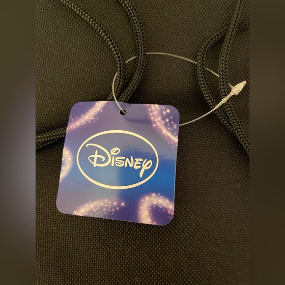 NWT! Black Gold & Silver Disney Mickey Mouse Drawstring Bag Park Backpack - Picture 4 of 7